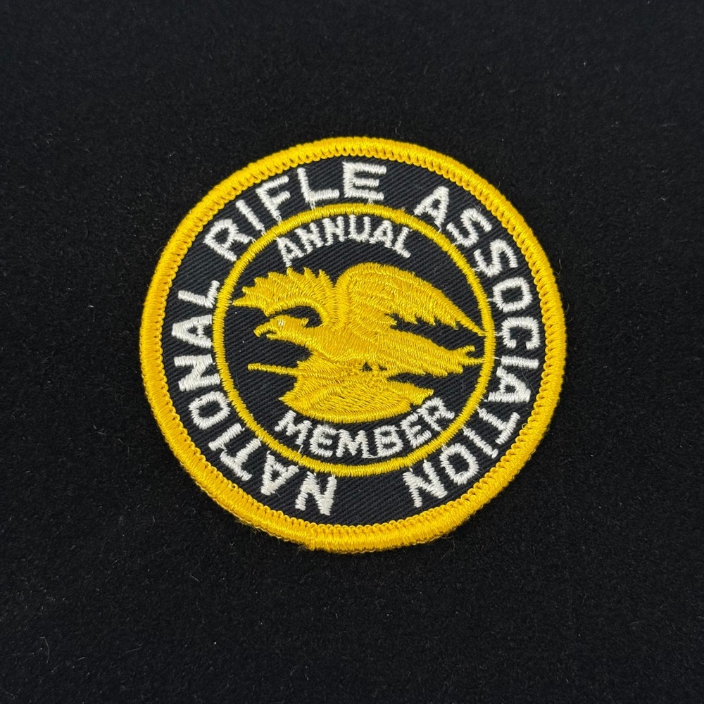National Rifle Association NRA Annual Member Patch Gold Eagle Black Yellow 3 inc